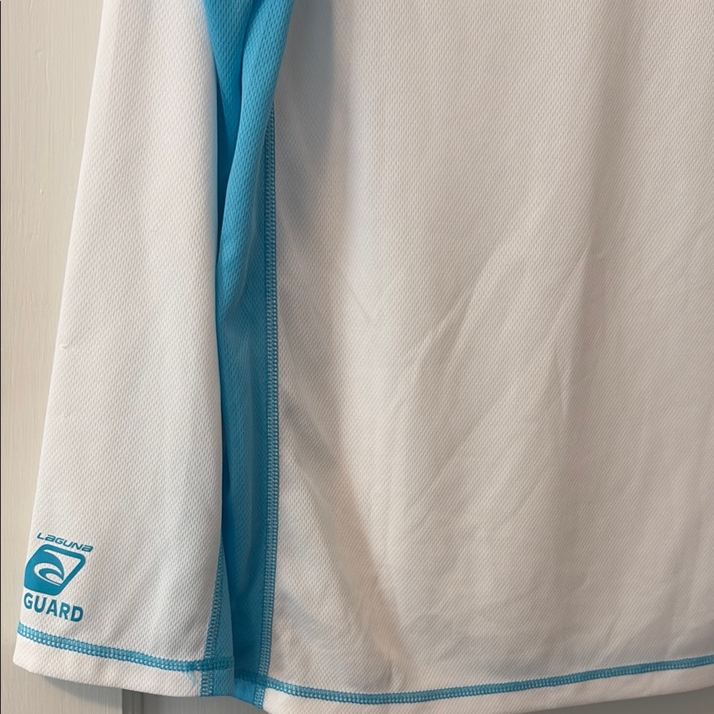 Laguna Beach Teen Swim Rashguard - White and Blue - Picture 8 of 10